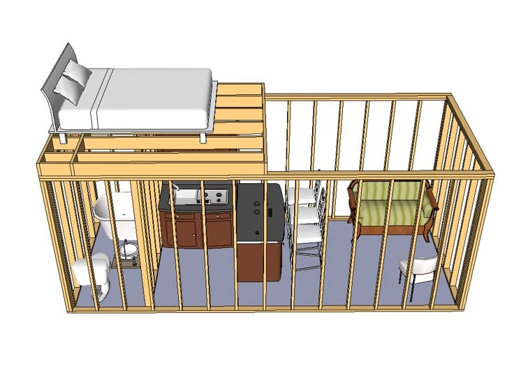 Tiny house ve bungalov konsept görseli 9